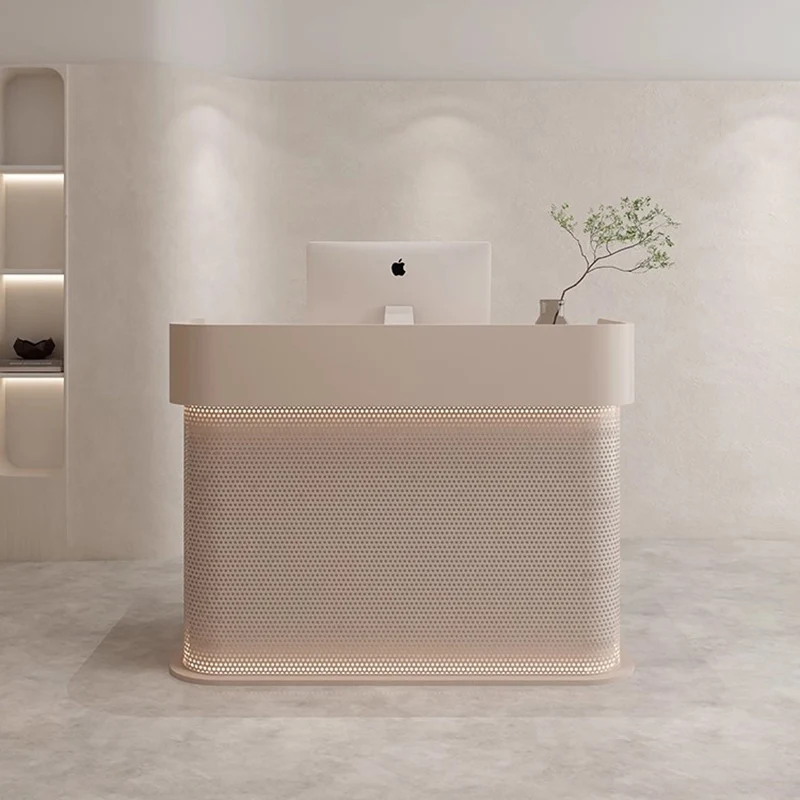 

high-end luxury reception desks modern design wood checkout reception desks business salon mostrador de tienda office furniture