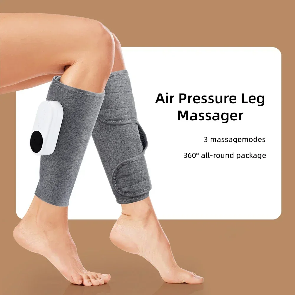 Electric Leg Massager Thigh Calf Air Compression Massager 3 Modes 360° All-Round Wrap Massage Leg Muscle Improve Calf Edema