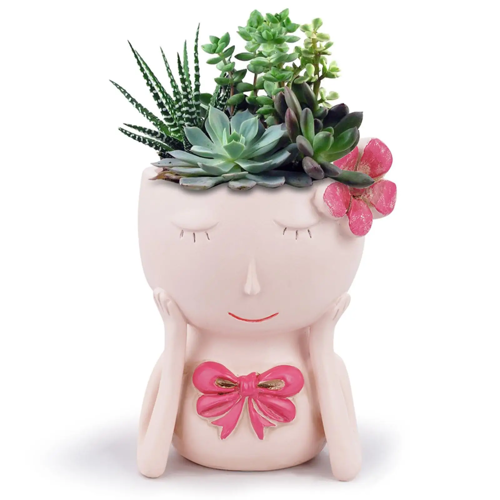 

Mermaid Plant Pot Garden Creative Face Flower Holder Vase Home Decor Blue