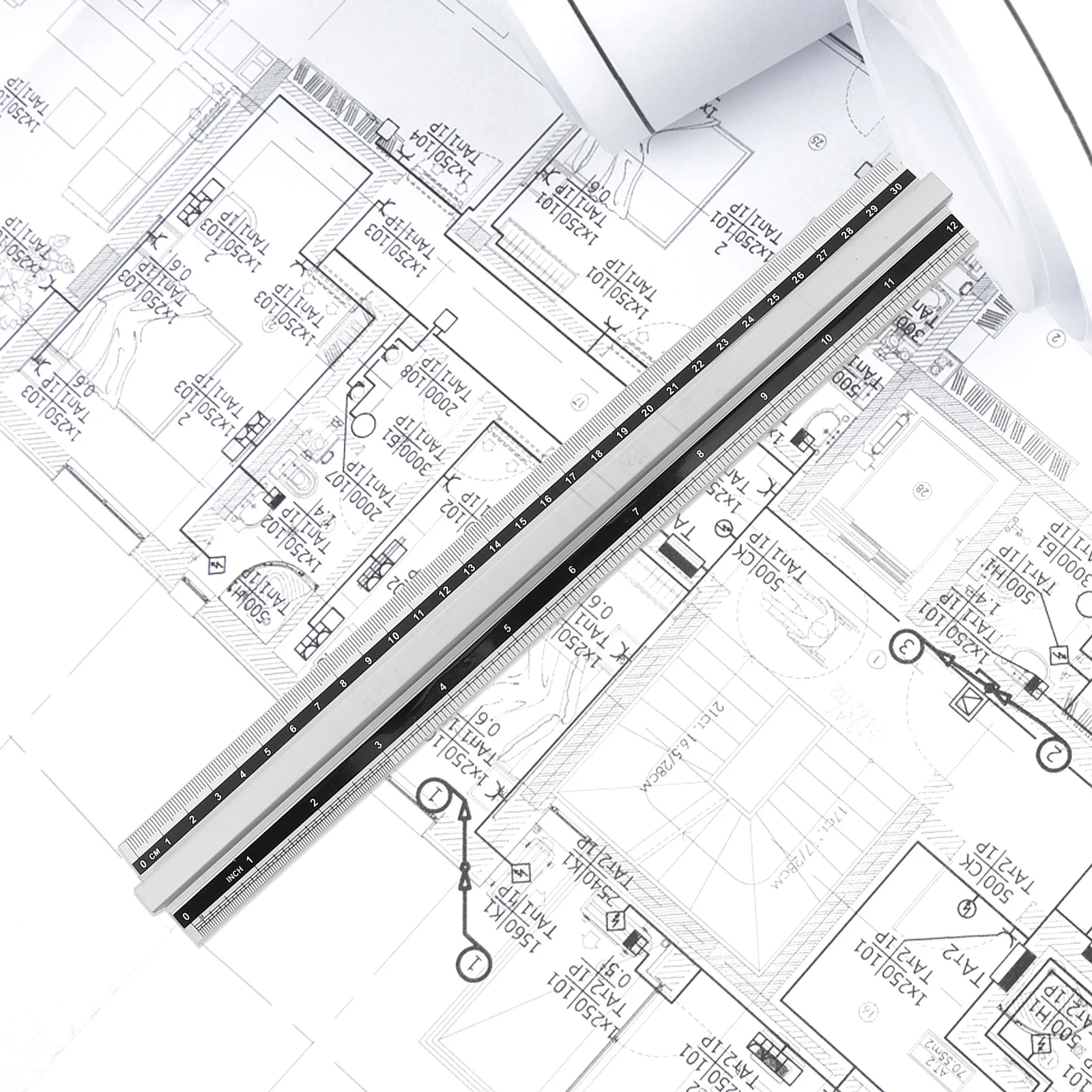 

Metal Scale Ruler Straight Board Aluminum Math Rulers Portable Measuring Tool for Office Metal Ruler Rulers with Handles