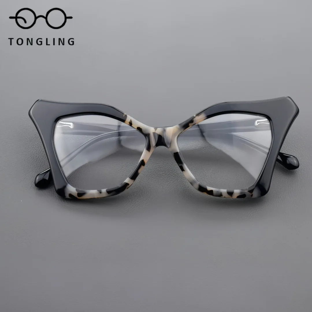 2026 Women Topnotch Fashion Butterfly-Shaped Multi-Color glasses Highend Handmade Acetate Men Irregular Commuting Eyeglass Frame