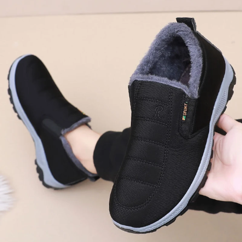 Winter New Warm Cotton Shoes Women Plush Thick Snow Boots Men Anti Slip Casual Shoes Lovers Waterproof Ultralight Footwear 36-44