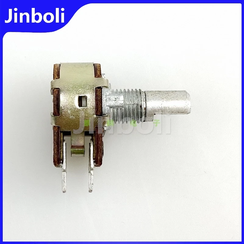 2PCS RK16 Type Double Potentiometer A10K Power Amplifier Audio Speaker Volume Adjustment Carbon Film Shaft Length 15mm