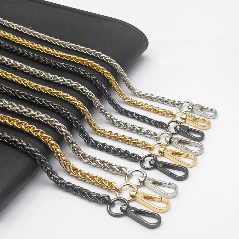 316L Stainless steel Solid Metal Keel Link Bag Chain Bandage Accessories Handles Strap IP Gold Plated Silver Black Kpop DIY