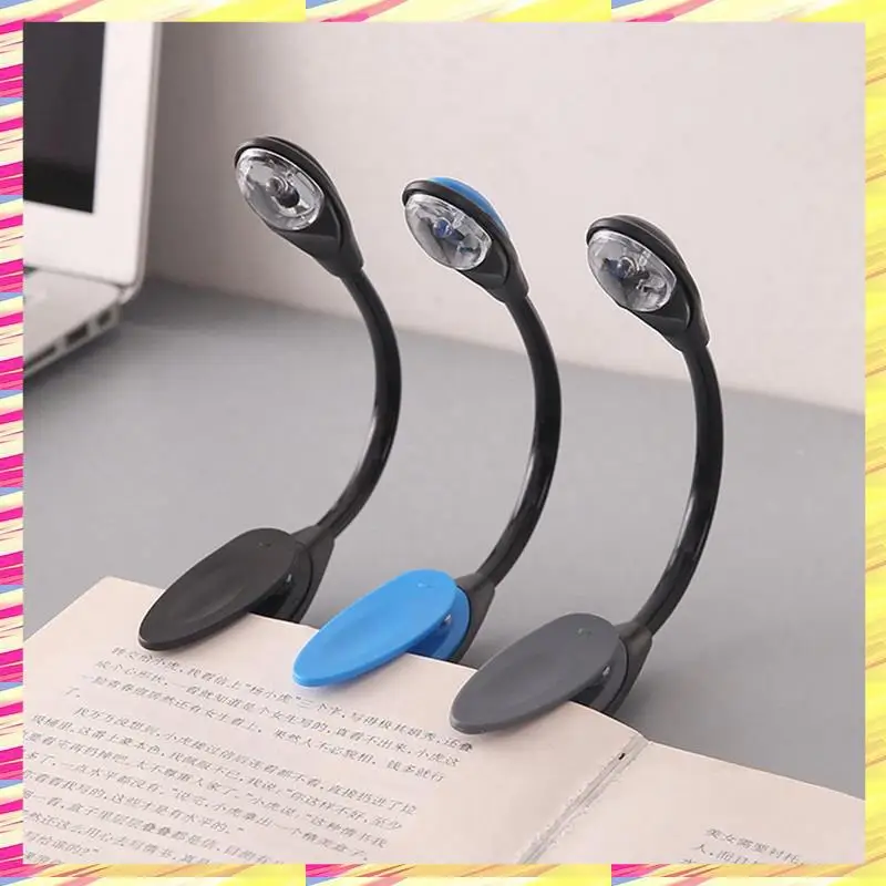 

ABJJ Mini Flexible Clip-On Bright Booklight LED Travel Book Reading Lamp White Light Book Holder Small Table Lamp Light Small Gi