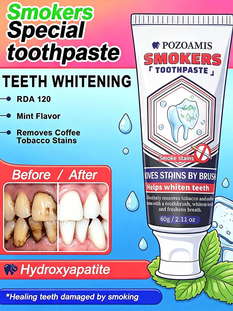 POZOAMIS 30% Hydroxyapatite Toothpaste, For Home Use, Deeply Cleans And Whitens Teeth, Freshens Breath, Protects Gum Health, And Removes Plaque And Tartar.