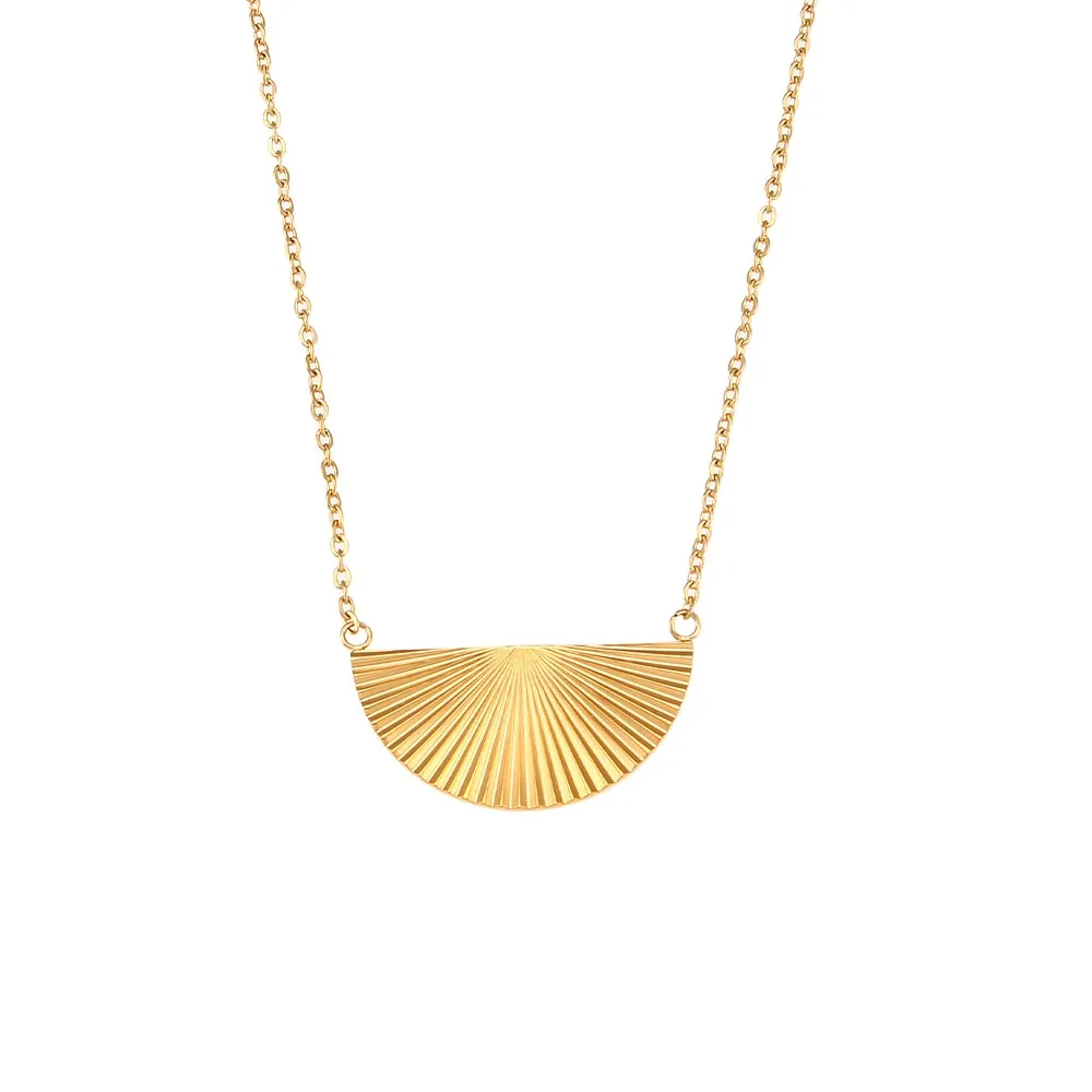 Women's 18K Gold Plated Waterproof Necklace Earring Set
