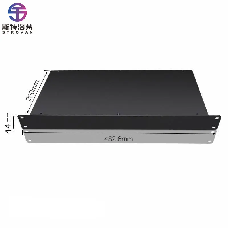 

1U Rack Mount Cabinet Case Custom CNC Milling Sheet Metal Fabrication Power Amplifier Chassis Electronics Enclosure
