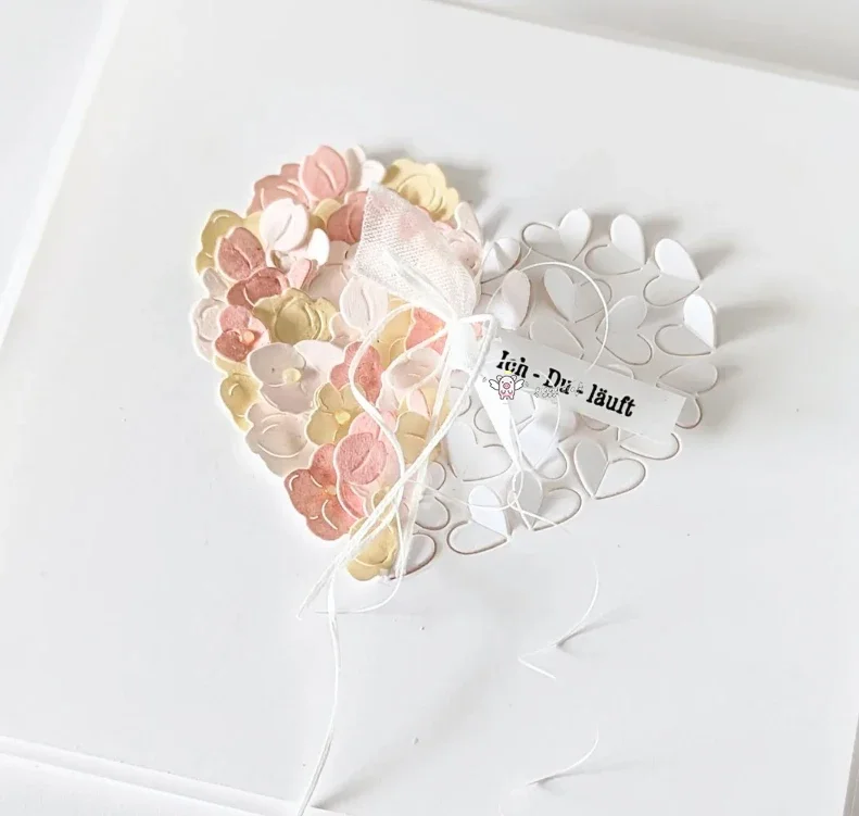 New Craft metal cutting dies cut die mold Heart background Scrapbook paper craft knife mould blade punch stencils dies