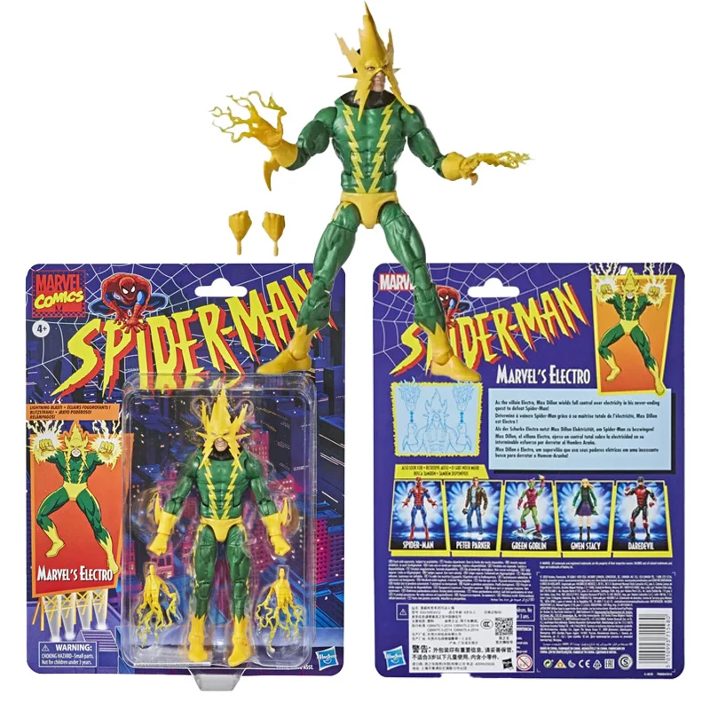 Hasbro Marvel Legends Electro 6 Inch Posable Carded Action Figure Spider Man Series Collectible For Adult Collectors view 6