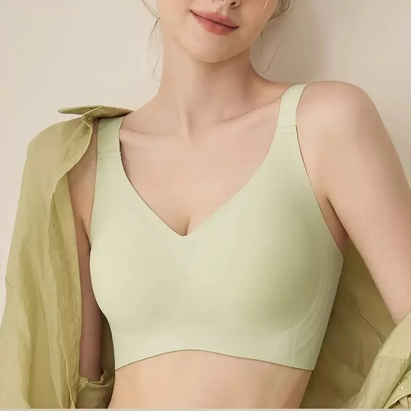 M-5XL Velká prsa a malá spodní prádlo pro ženy, tenký styl s plnými košíčky, proti povislým záhybům, podprsenka velké velikosti bez stop pro sekundární prsa - náhled 2