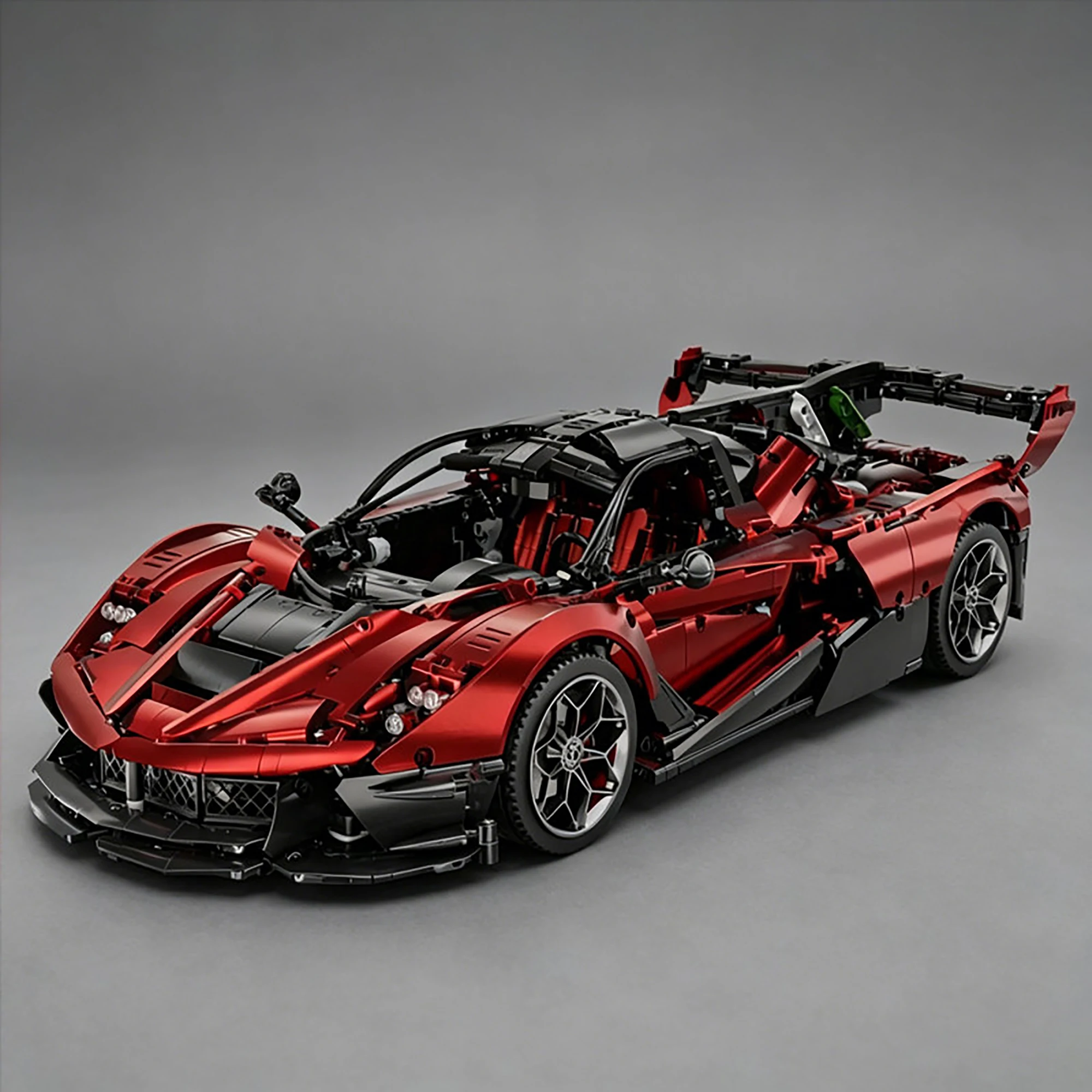 4058PCS 1:8 Technical Performance Sports Car Building Blocks High Tech Red Racing Supercar Vehicle Model Bricks for Adults Gifts