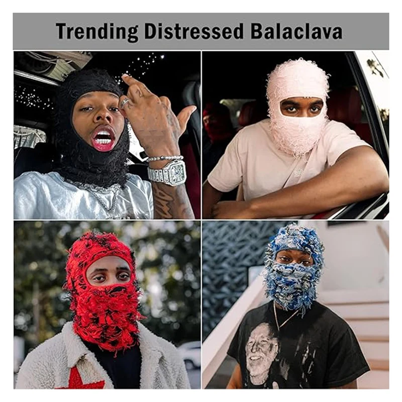 قناع التزلج المتعثر لكامل الوجه محبوك بالاكلافا غامض Yeat Shiesty Style غطاء وجه مقاوم للرياح للرجال والنساء #6