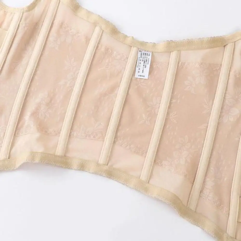 9 ossos de aço barriga controle shapewear zíper malha cintura trainer shapewear beleza corpo pós-parto renda flor cinto abdominal menina