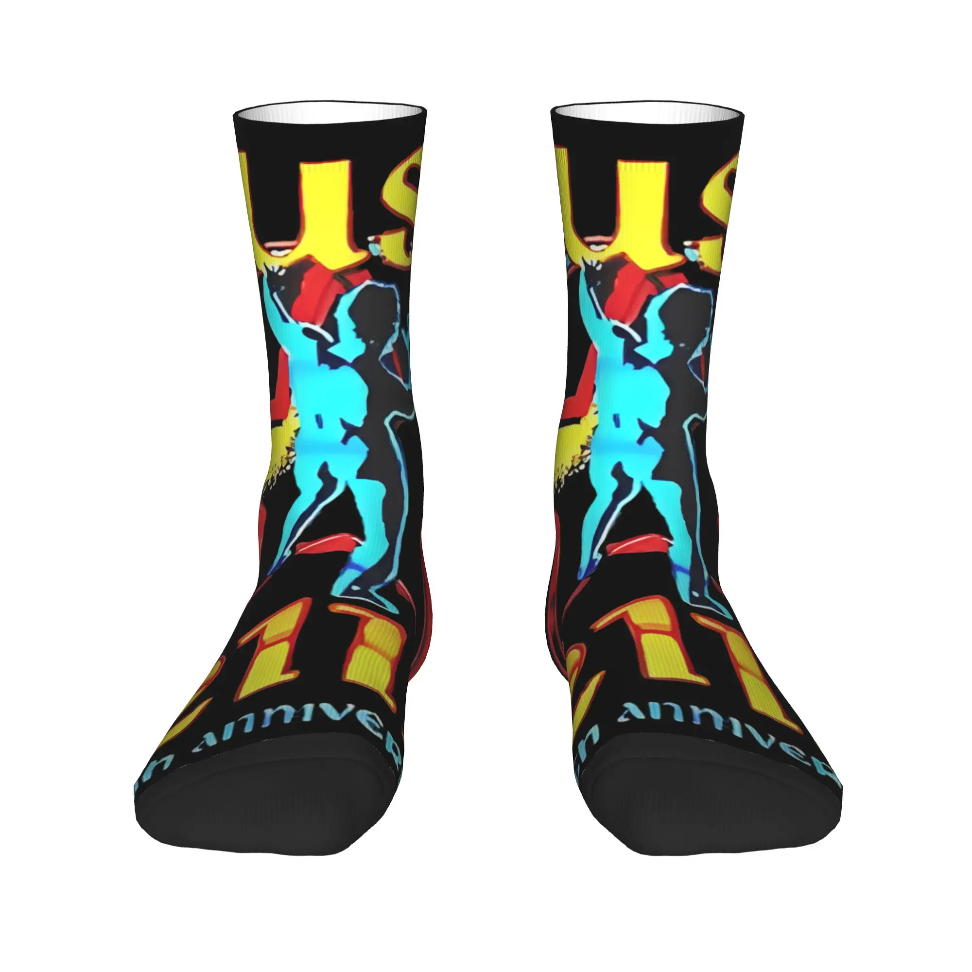 Rush Rock Band  Socks  Design Stockings Anti Bacterial Men Socks Warm Soft Autumn Harajuku Running Sports Socks