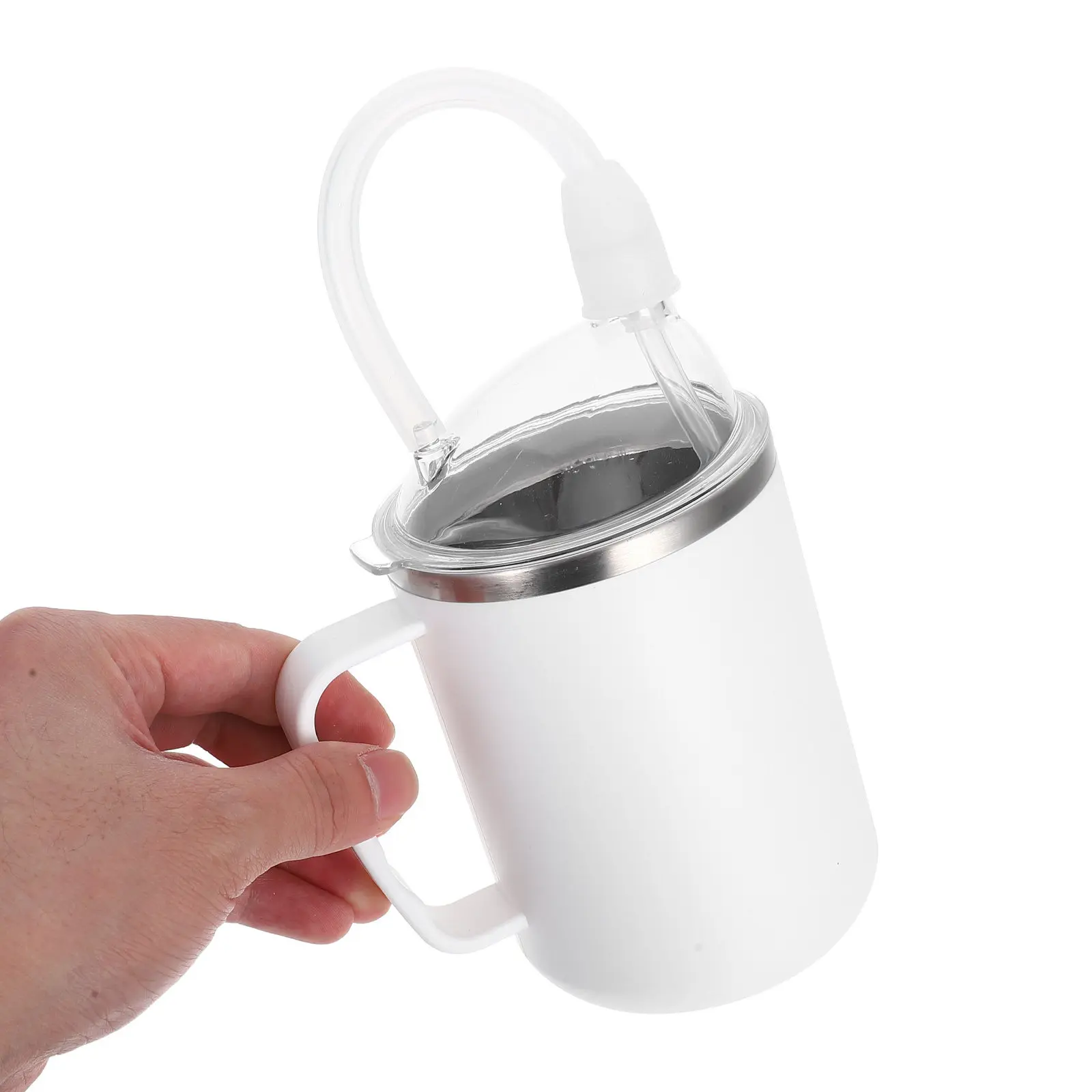 

1Set Anti-Choking Spill-Proof Feeding Cup 500Ml Ergonomic Handles Leakproof Sippy Cup for Elderly Patients Nursing Homes