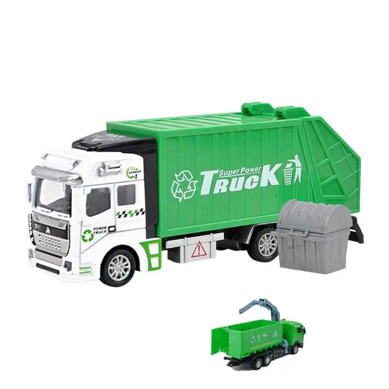 

Garbage Truck Model Durable Waste Management Recycling Truck Toy Clean Trash Car Kids Toys Gifts With Pull Back Function