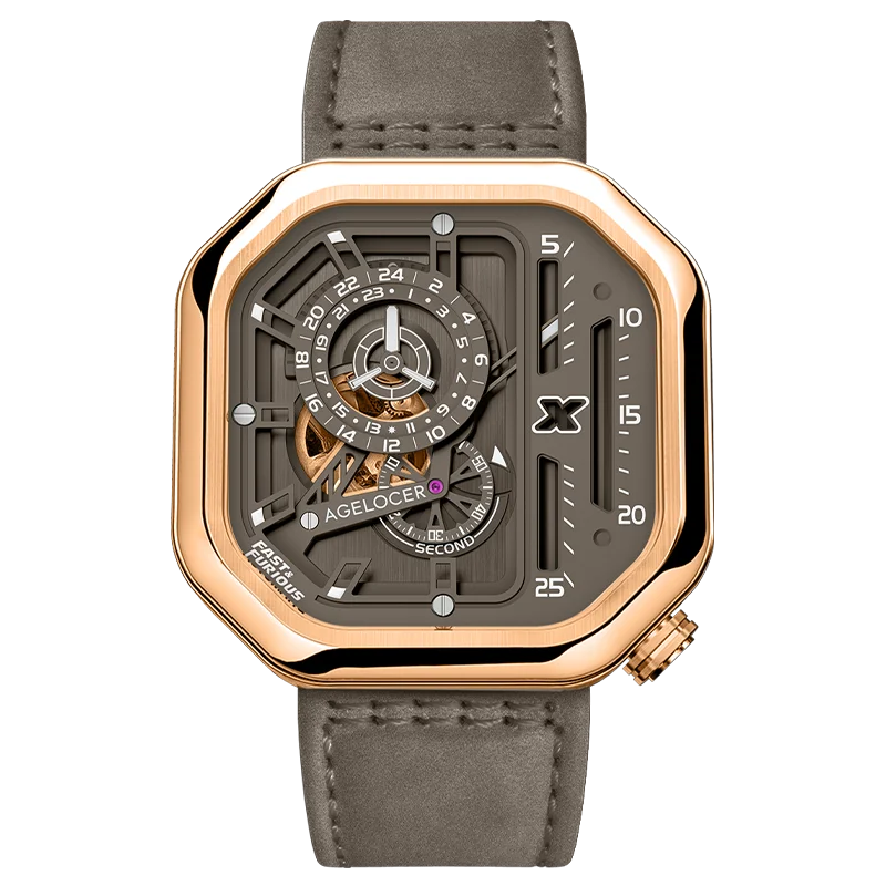 Fast and Furious Official Co-branded AGELOCER Original Racing Watch Gold Watch Men Mechanical Watches Birthday Gift for Men