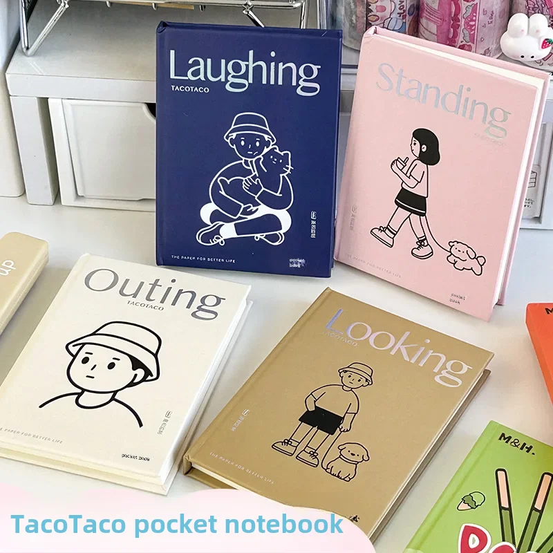 Tacotaco Mini Hardcover Notebook Student Blank Record Book High Aesthetic Value Portable Small Book For Sketching Writing