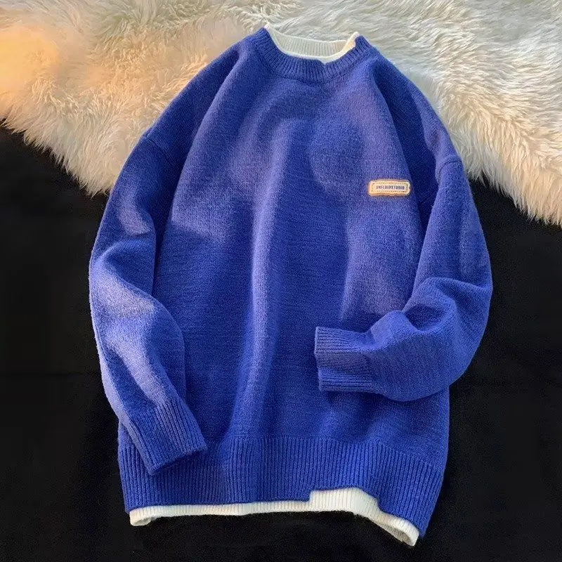 Pull homme automne hiver ample coréen Sle décontracté japonais Sle tricoté manteau d'hiver paresseux Faion fibre de Polyester