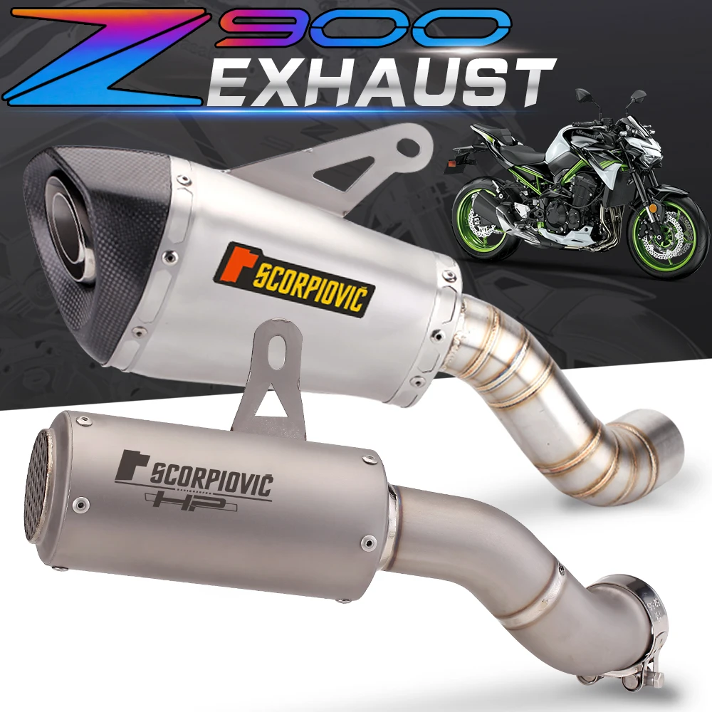 Slip on For motorcycle Z900  Motorcycle Racing Performance Exhaust Racing Line Original Location Motorcycle Muffler