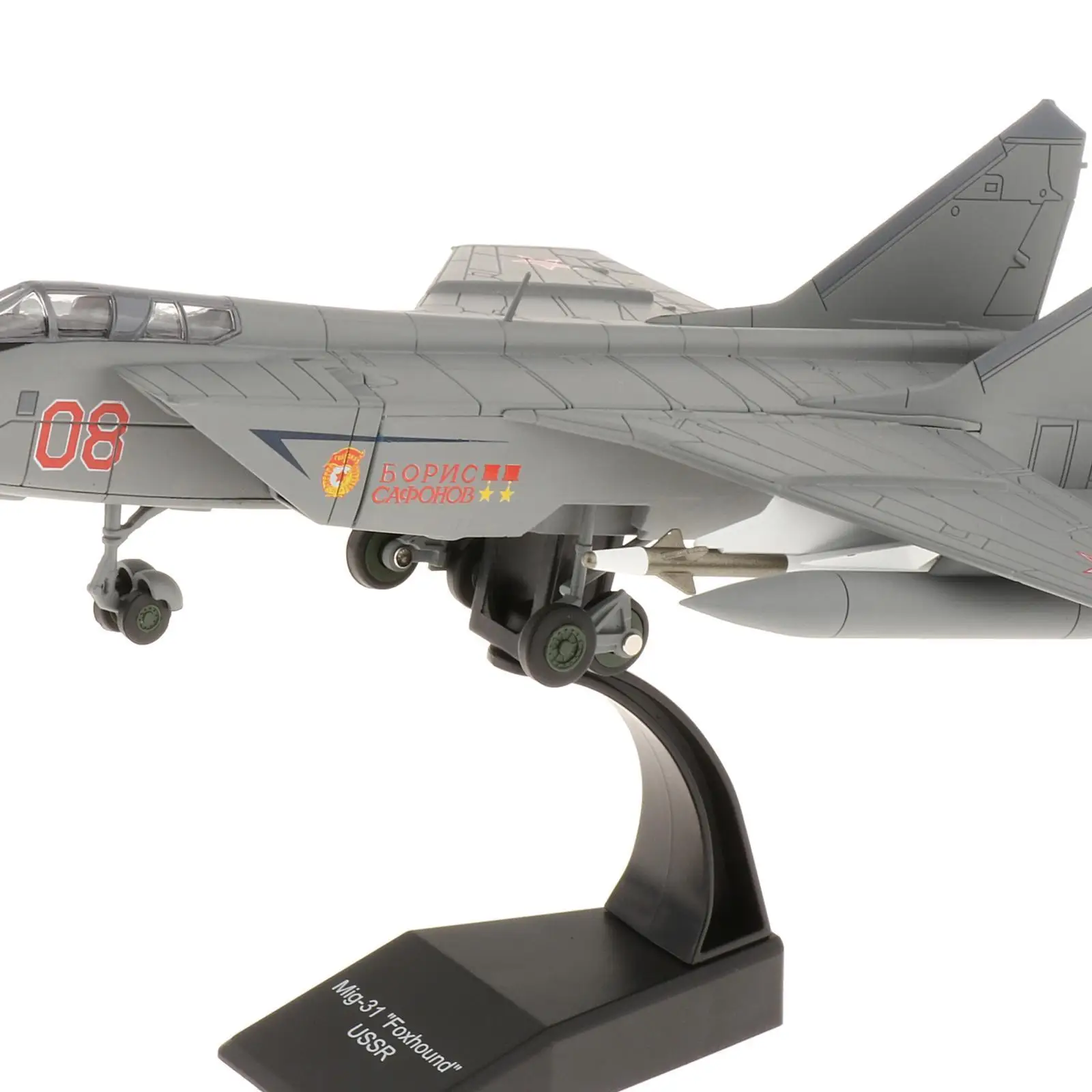 Model samolotu Mig-31 ze stopu, skala 1/72, dekoracja biura