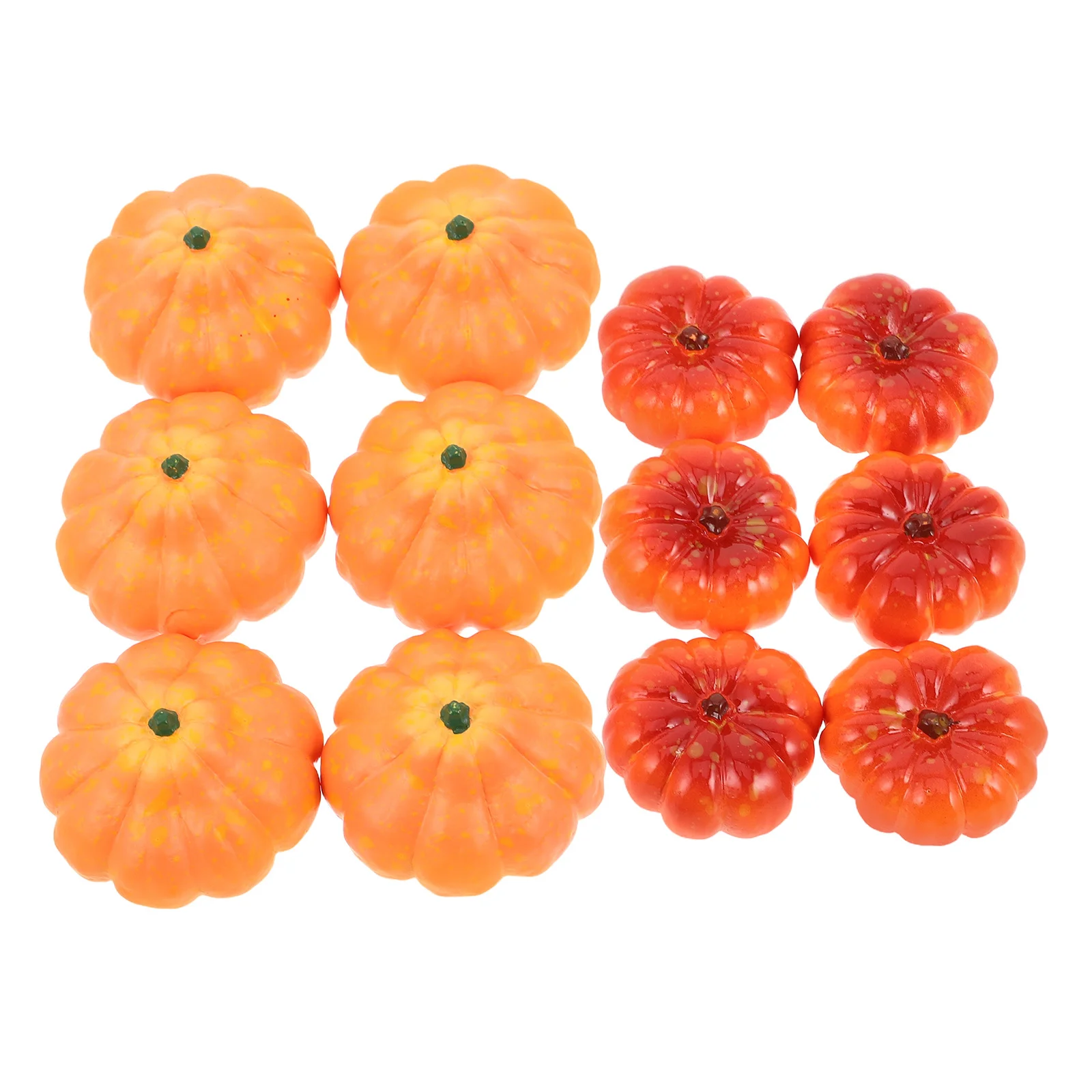 

12Pcs Mini Pumpkin Decorations Realistic Design Compact Size Creative Craft Accessories Vibrant Colors