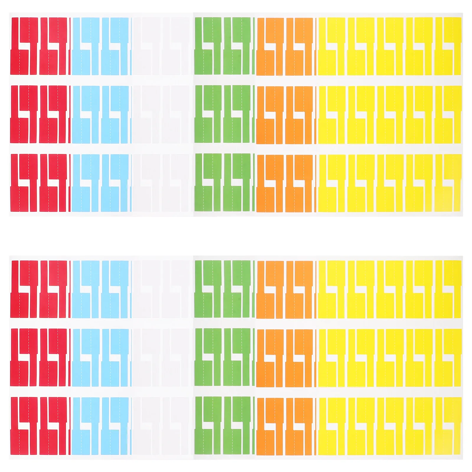

12 Sheets Professional P-Shaped Cable Labels Adhesive Waterproof Wire Tags for Charging Cords Electronics Cord Management
