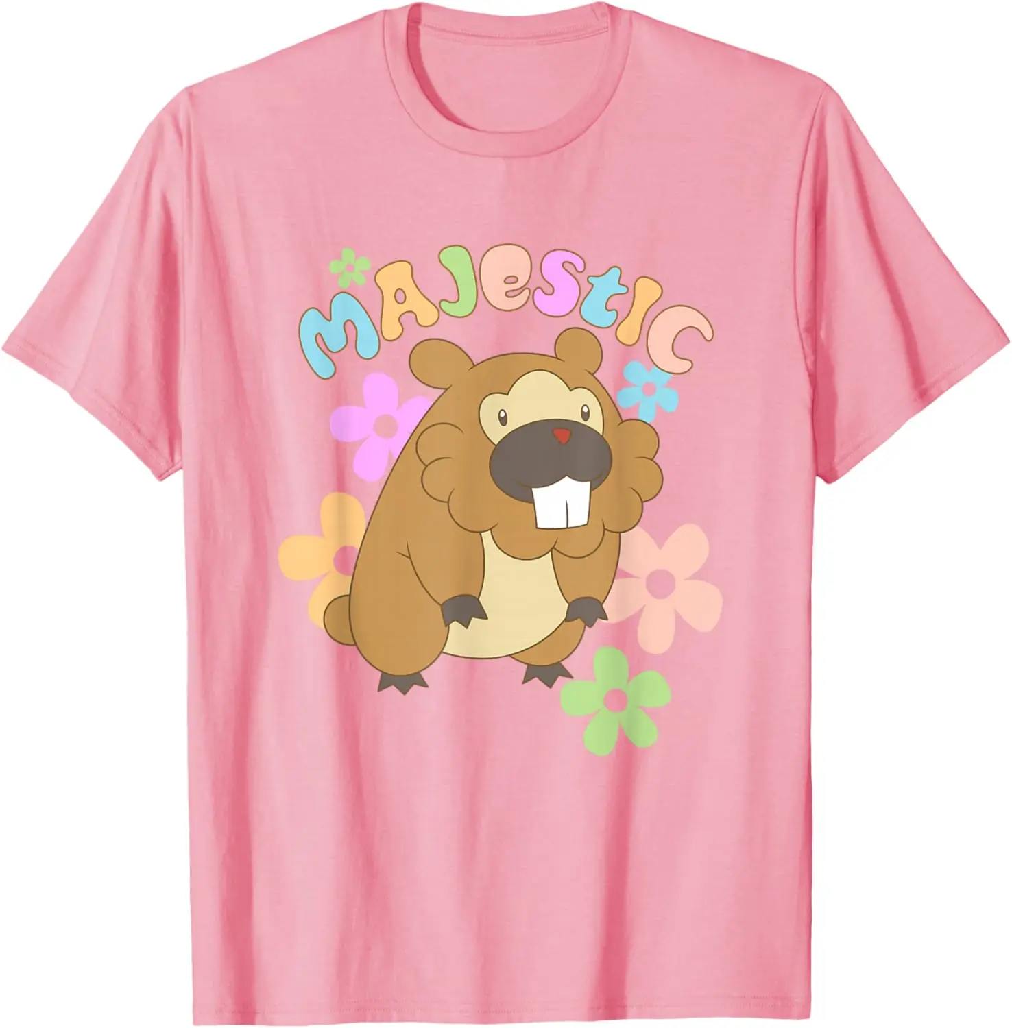 Pokémon Majestic Bidoof Floral Portrait T-Shirt S-6XL