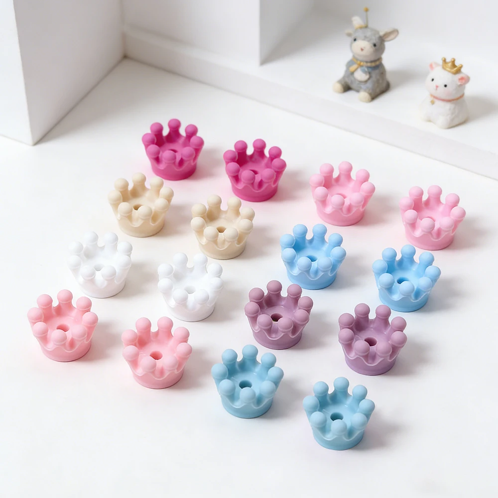 

LOFCA 20pcs Soft New Silicone Small Crown Focal Teething Beads Set For DIY Bracelet Necklace Jewelry Crafting accessories