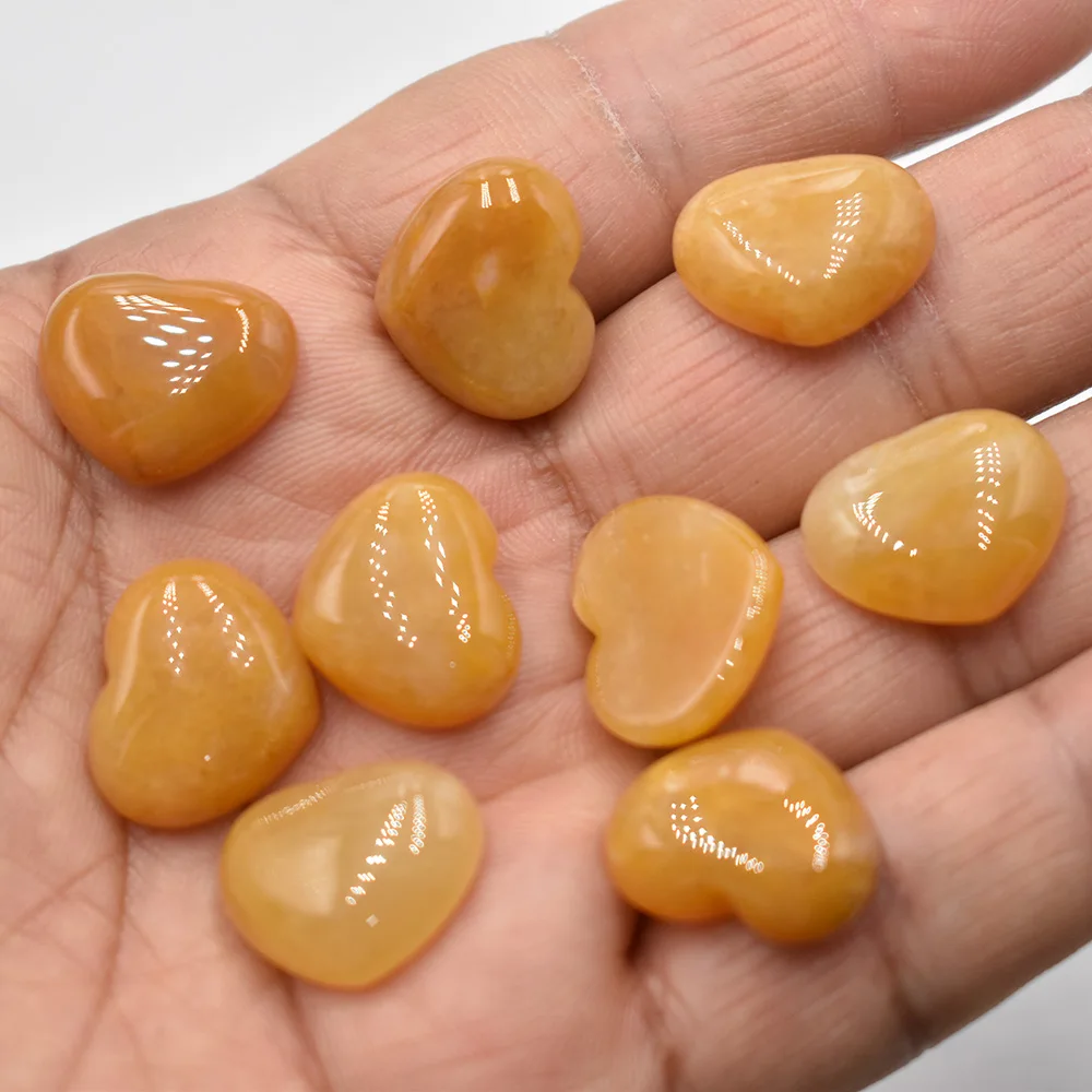 Großhandel 50 Stück/Lot Modische Natürliche Tigerauge-Stein-Rosenquarz-Mischung 15*18mm Herzförmige Cabochon-Perlen für Schmuckherstellung – Detail 9