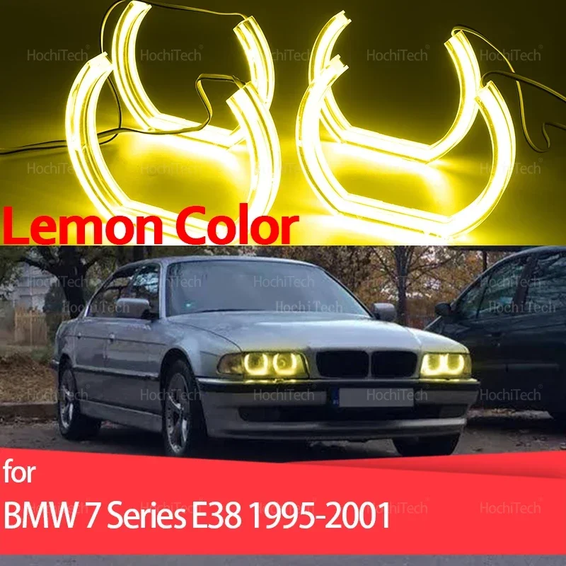 

DRL LED Daytime Light Car Styling New CS CSL Style Lemon Yellow Angel Eyes for BMW 7 Series E38 1995-2001 Xenon Headlight