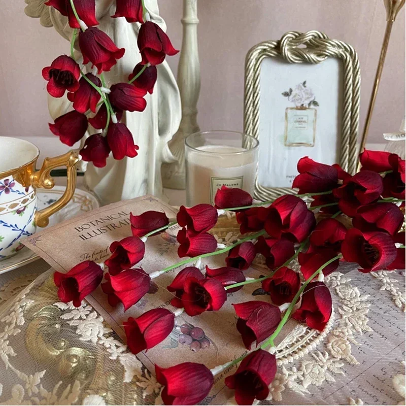 1/5/PC LED Deco Light Sring Artificial Lily of the Valley Flower Wedding Party Home Backdrop Romantic Party Decor Holiday Lamp