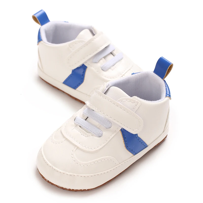 Infant Spring Shoe Newborn Infant Girls and Boys Recreational Baptism Non-Slip Walking Shoe White Soft-soled Sneaker Prewalker