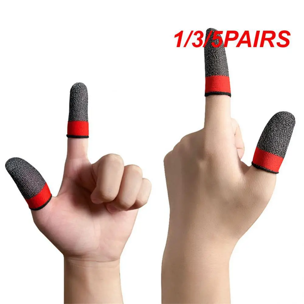 

1/3/5PAIRS Game Fingertips Flexible Cotton Material Made Of Conductive Fibers And Polyester Materials And Sweat Absorbing.