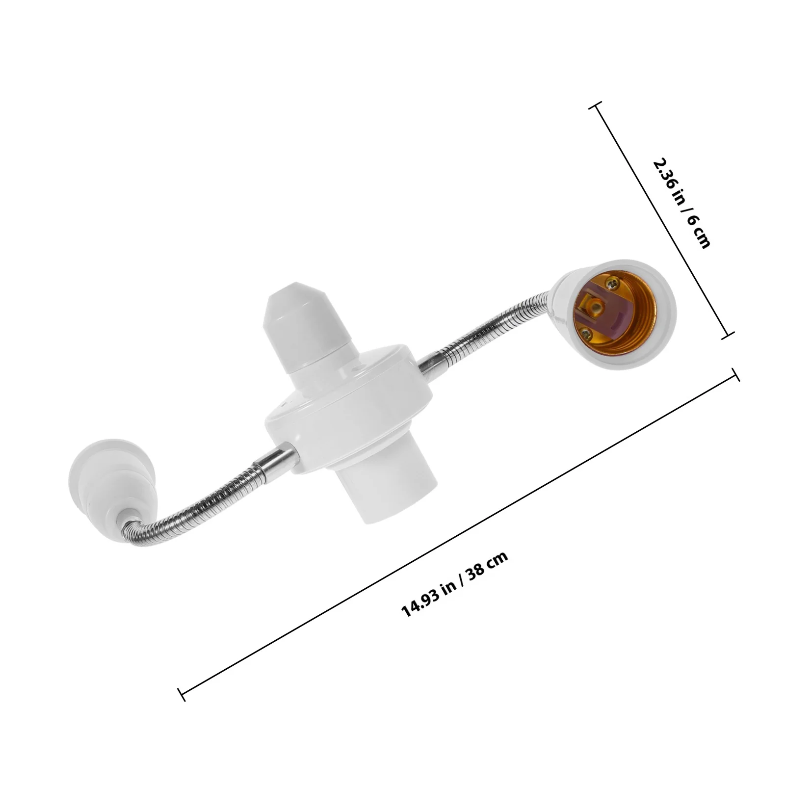 رأس واحد إلى ثلاثة رؤساء E27 محول مقبس الإضاءة خرطوم مرن للتدوير مقبس الإضاءة فرع محول تمديد محول
