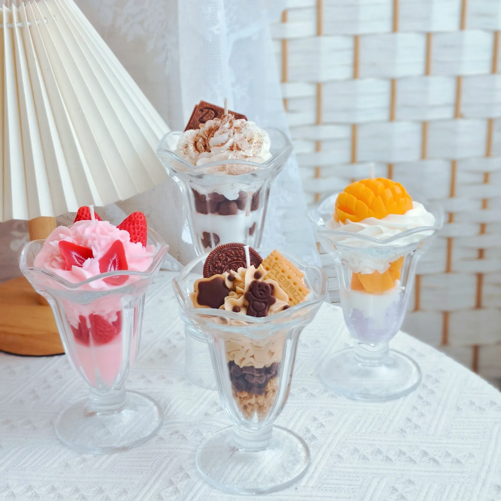 DIY Simulation Ice-cream Shape Silicone Mold 3D Dessert Aroma Candle Resin Plaster Ornament Mold Home Decor Gift Making - view 2