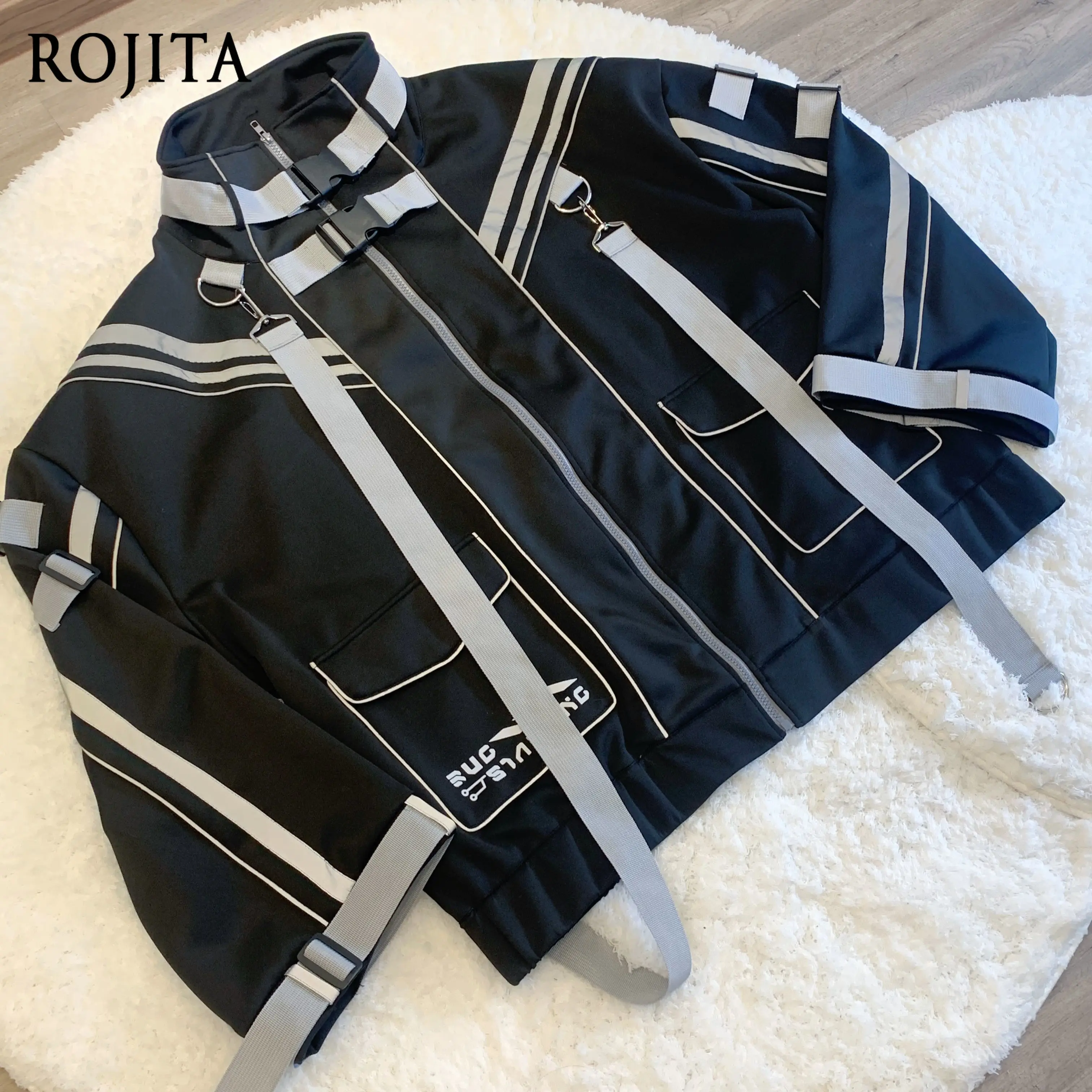 Original Design Cyberpunk Functional Style Sportswear Jacket Women 2025 Autumn New Subculture Reflective Couple Jacket