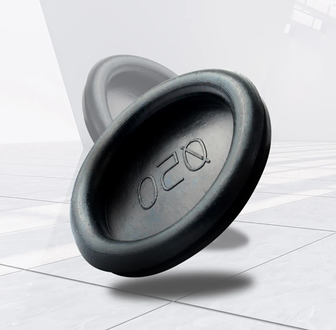 Oeillet de câblage en caoutchouc noir, 1 à 20 pièces, 14mm 16mm-150mm, bouchon à trou borgne simple face, protection des fils électriques, joint d'étanchéité