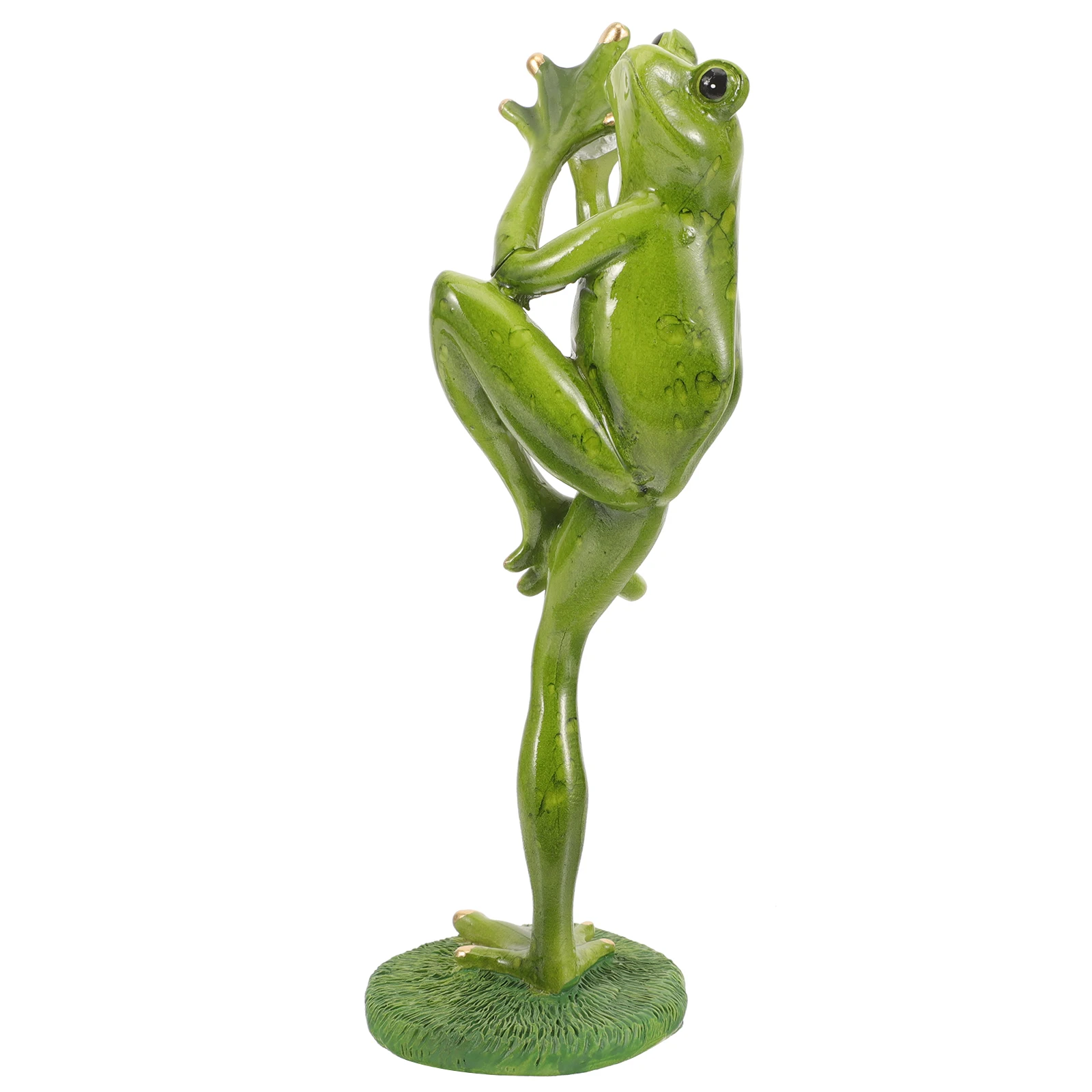 

Resin Frog Statue Decorative Figurine Realistic Appearance Lightweight Mini Frog naments Garden Animal Figurine Craft Decoration