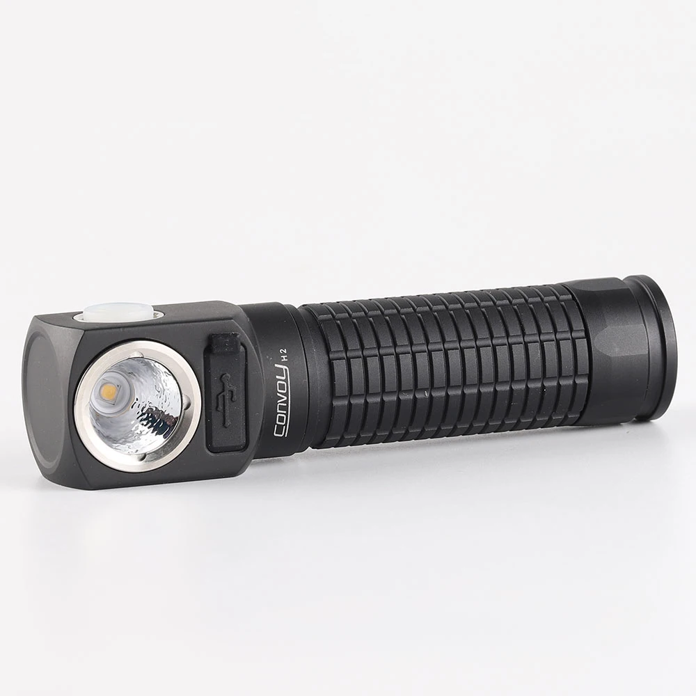 Convoy H2 Flashlight with  219B 219C Led Headlight Lanterna 18650 Headlamp High Powerful Torch Fishing Work Light Type-c Port