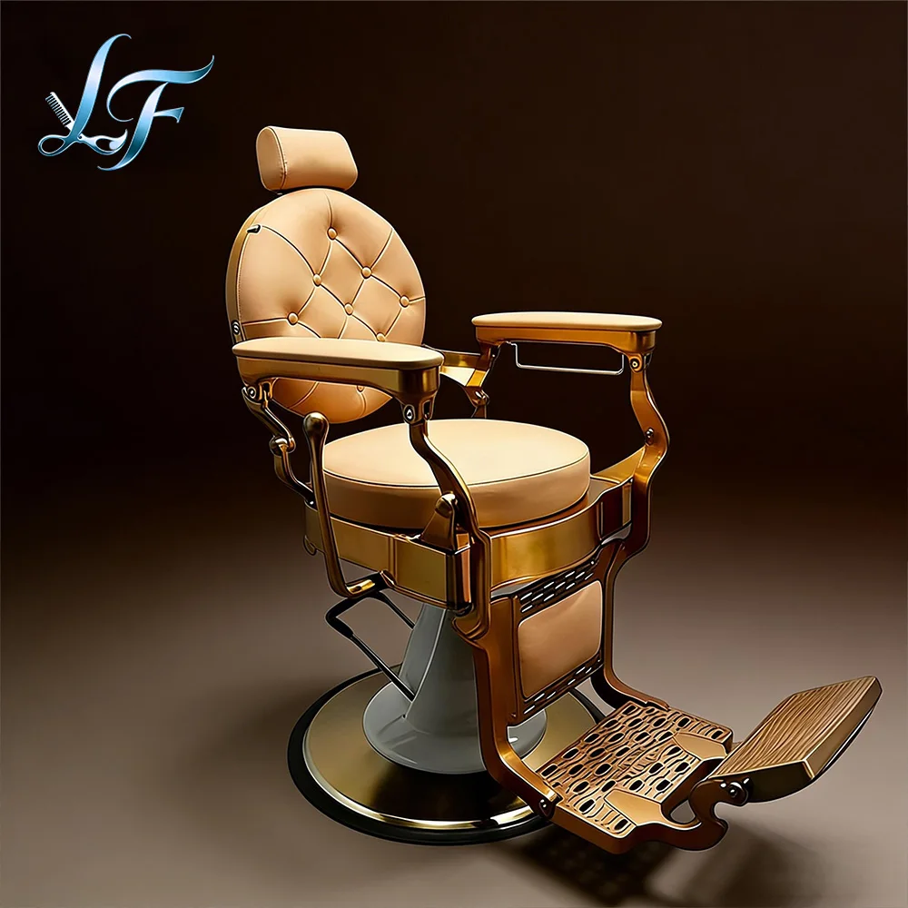 Heavy Duty Reclining Luxury Barber Chair Professional Furniture For Hair Beauty Salon And Barber Shop 3
