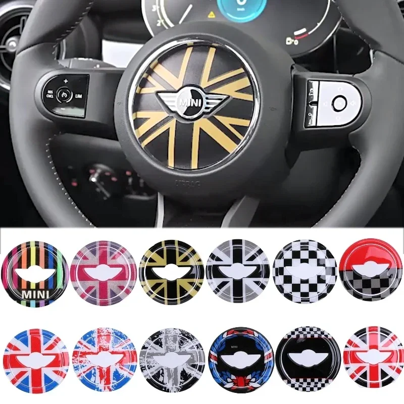 Car Steering Wheel Sticker Decoration for MINI Cooper R56 R57 R58 R59 R61 R60 Countryman Auto 3D Dedicated Decal Accessories