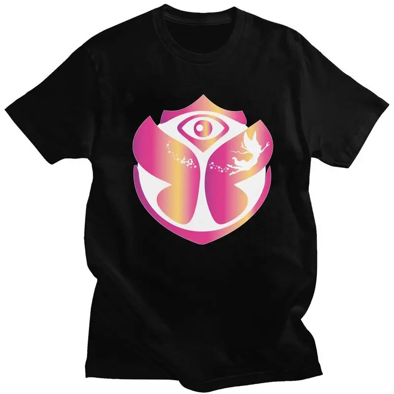 Custom Mens Tomorrowland T Shirt Short-Sleeve Cotton Tshirts T-shirt Leisure Electronic Dance Music Tee Loose Fit Clothing