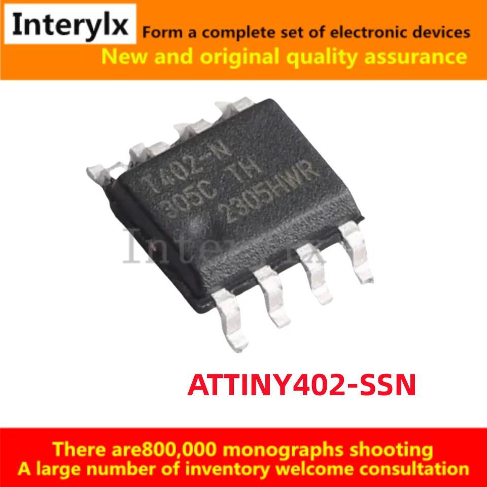 5-20Pcs/Lot 100% Original ATTINY402-SSN ATTINY402 ATTINY02-SSNR T402-N 8-Bit MCU Microcontroller Chip IC SMD SOP-8