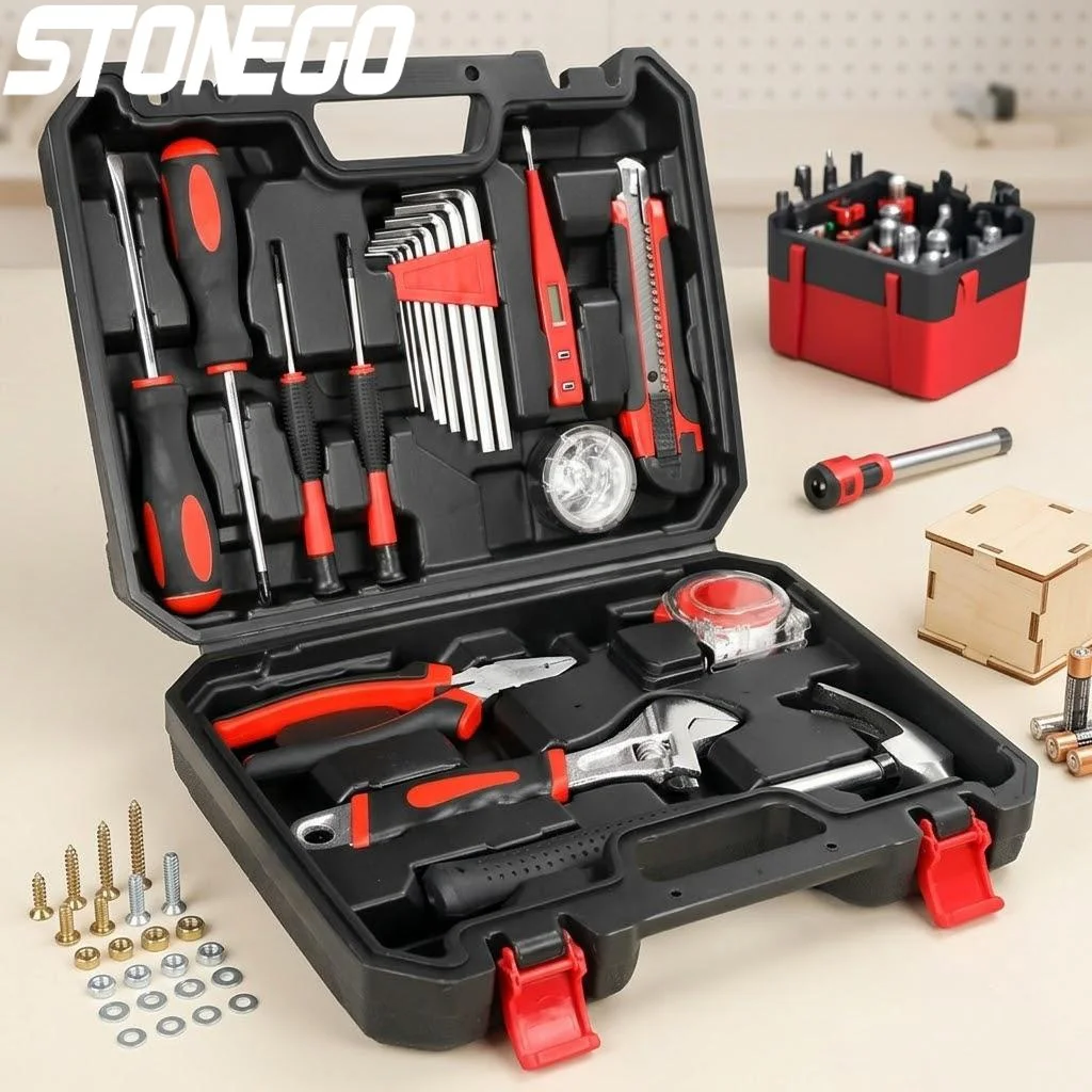 

108Pcs Tool Set Screwdriver Wrench Combination for Auto Repair Household Handy Tool Box Durable Essential Tools