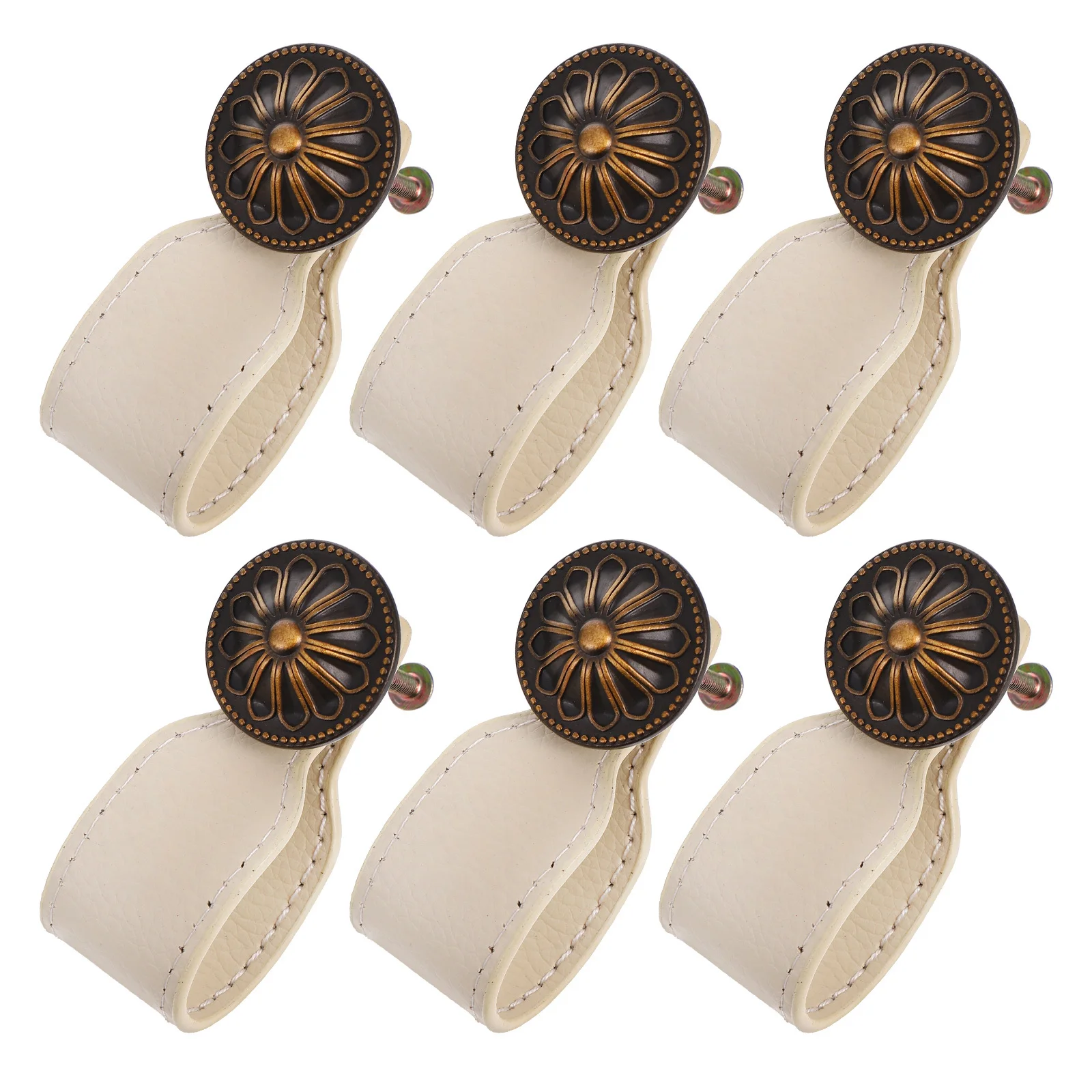 6Pcs Pull Handles Vintage Style Cabinet Drawer Wardrobe Dresser Kitchen Cupboard Door Knobs Cabinet Knobs