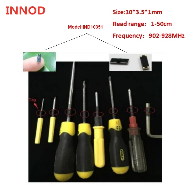 Small UHF RFID Micro anti-metal UHF RIFD Waterproof tag long range 1cm-2meters metal tag passive for tool management