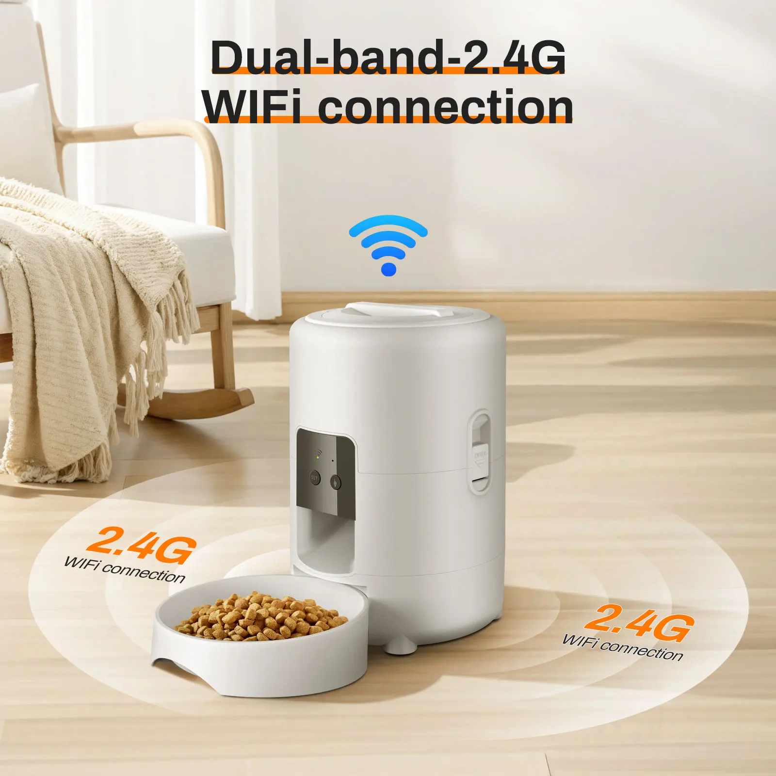 2L Pet Feeder Timing Smart Automatic Dog Pet Feeder For Cats Dog Button WIFI APP CameraIntelligent Dry Food Dispenser Dog Bowl