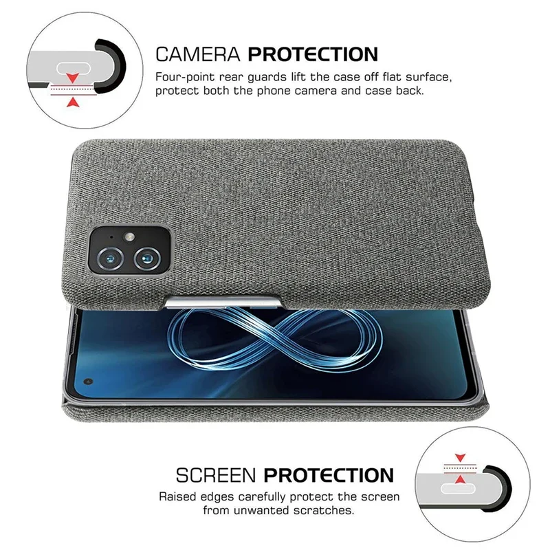 For ASUS ZenFone 8 Case High Quality Fabric Fashion Case Felt Cloth Matte Slim Cover For ZenFone 9 Flip чехол Protective Shell